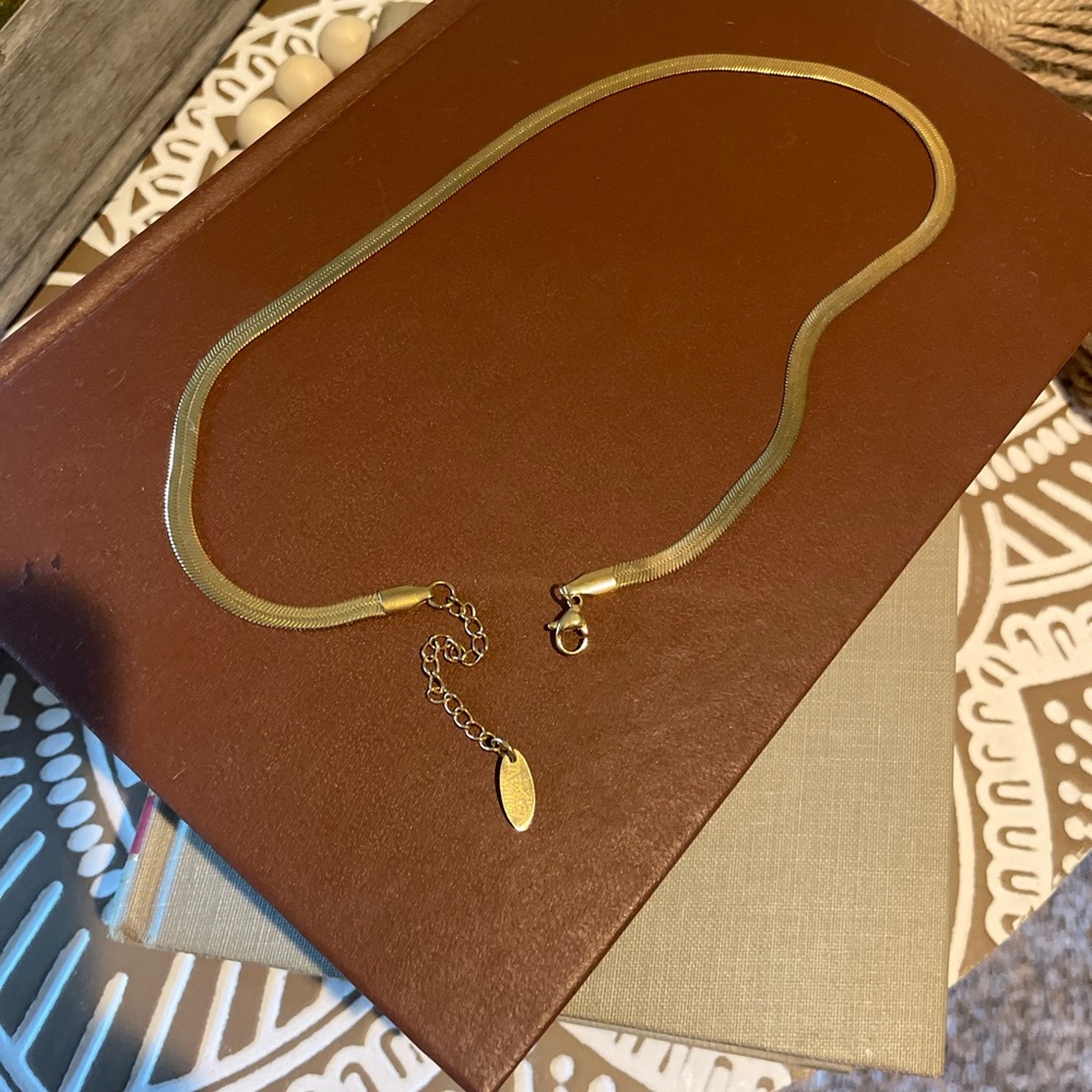 Atolea brand herringbone necklace.